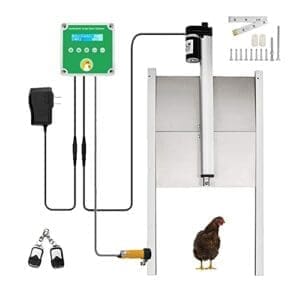 NEYOMID automatische Hühnerklappe | Zeitschaltuhr| LCD Bildschirm | Power-Off Memory Funktion