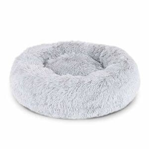 lionto Katzenbett | Donut | (S) 40 cm Ø | Hellgrau