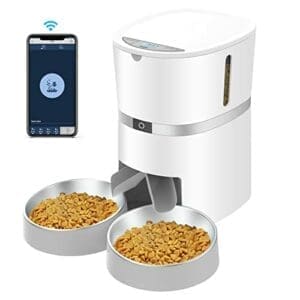 WellToBe Smart Futterautomat | Katze & Hund | WiFi | Ton-Aufnahmefunktion | App-Steuerung