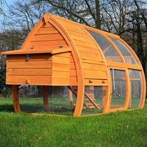 Zooprinz Design Hühnerstall | Aus massivem Vollholz und stabilem Draht | Mit Nistkasten | Witterungsbeständig