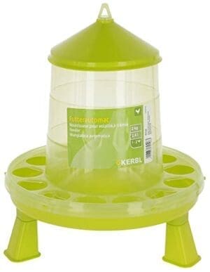 Kerbl Futterautomat für Hühner mit Stand-Füßen | lebensmittelecht | 2 KG