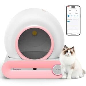Famree selbst reinigende Katzentoilette | APP-Kontrolle & 65L+9L Große Kapazität