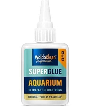 WoldoClean Aquarium Kleber 50g für Pflanzen, Steine, Moose | in wiederverschließbarer Tube mit Spitze