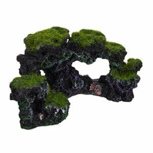 Relaxdays Aquarium Deko Stein | Natur-Optik | Versteck | Felsenhöhle | Aquarienzubehör HxB 8,5x17cm