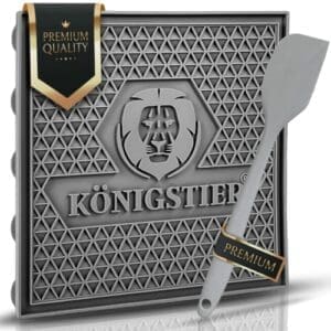 KÖNIGSTIER®️ Premium Leckmatte für Hunde | Mit Silikonspachtel | 100% BPA-frei