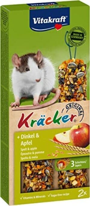 Vitakraft Nagersnack Ratte | Kräcker Dinkel und Apfel