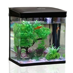 Nobleza 7L Nano Aquarium Komplettset | Einsteigerbecken mit LED-Beleuchtung | Mit eingebautem Filtersystem
