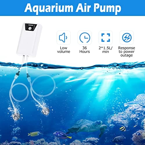 Aquarium Luftpumpe Leise Fisch für Tank Mini Pumpe Bubbler für  Fischtransport