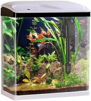 Sweetypet Nano Aquarium | mit LED-Beleuchtung | Pumpe und Filter | 25l