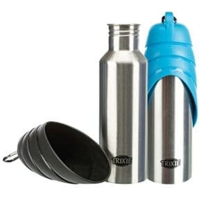 Trixie 24606 Flasche mit Trinknapf | Edelstahl/Kunststoff | 0,75l