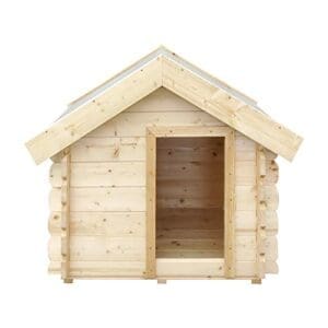 Hundehütte Outdoor kleine Hunde | Hundehaus Holz für Kleiner Rassen | wasserfestes Dach 76 x 99 x H80 cm, Größe S | Timbela M401-1