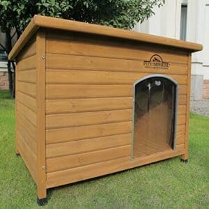 Pets Imperial® Norfolk Isolierte Hundehütte | Größe XL | Hundehütte für draußen mit zu öffnendem Dach | 116 cm (B) x 79 cm (T) x 81 cm (H)
