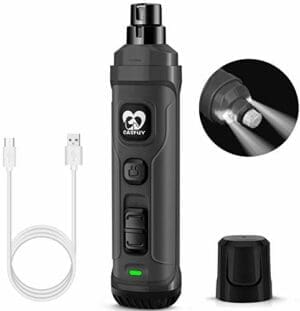 Casfuy Krallenschleifer für Hunde mit 2 LED-Leuchten | 2 Geschwindigkeiten