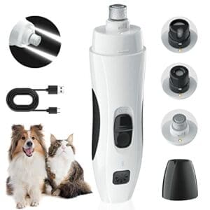 PcEoTllar Krallenschleifer für Hunde mit Licht | 2-Geschwindigkeiten