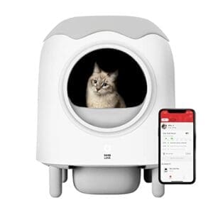 HHOLOVE Selbstreinigendes Katzenklo | WiFi | Intelligente Sensoren