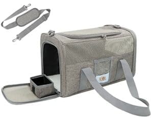 Vailge Transporttasche für Kleine Hunde | Haustiere bis 6kg | inkl. Napf und Schultergurt