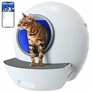 ELS PET Selbstreinigendes Katzenklo | Extra-Groß Automatische Katzentoilette mit App