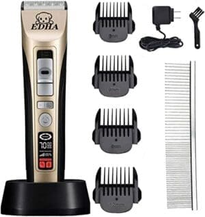 EDHA Hundeschermaschine | 5-Geschwindigkeiten | Wiederaufladbar