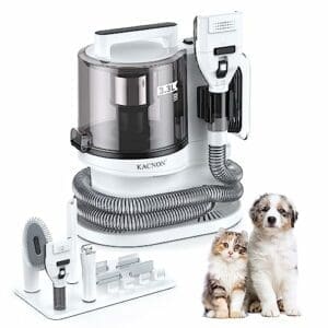 KACNON Hundeschermaschine mit Staubsauger | 3.3L Fassungsvermögen | 13kPa Leistung