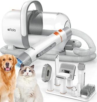 Afloia Hundeschermaschine mit Staubsauger | Mit 7 Pflegewerkzeugen | 1.5L