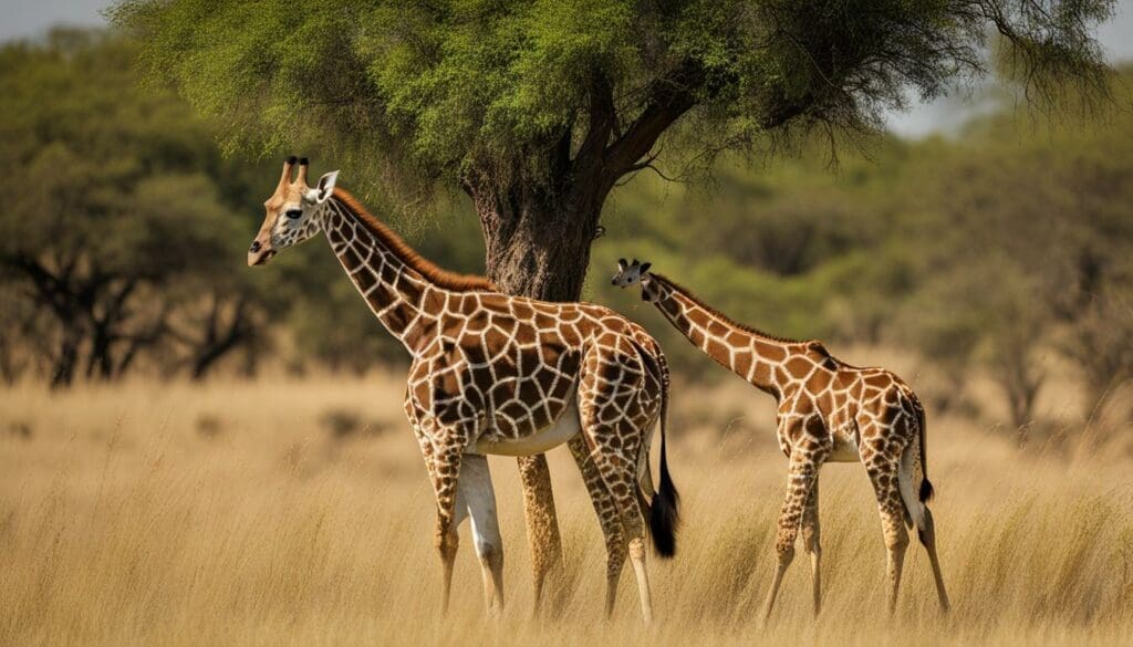 Entwicklungsstadium eines Giraffenkalbs