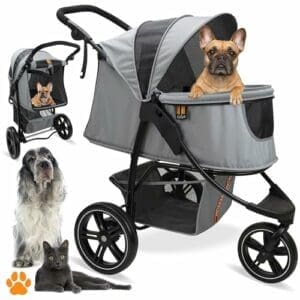 MY DUQUE COOPER Hundewagen & Haustier Buggy | Bis 32 kg | Mit Ablagekorb für Einkäufe