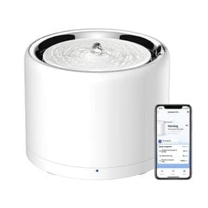 PETKIT Drahtlose Wasserpumpe Automatische intelligenter Trinkbrunnen für Katze und Hund, Auskleidung aus rostfreiem Stahl, Beherbergt Nicht leicht Bakterien