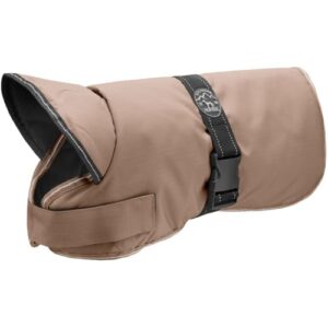 HUNTER Hundemantel DENALI, Farbe: taupe, warmer Hundemantel mit Fleece-Innenfutter, wasserabweisend, reflektierend, hoher Kragen, perfekte Passform, leicht waschbar, Größe: 40
