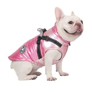 DoggieKit Hundemantel Winter Warm Gepolstert Puffer Pet KostümHund Kleidung Winterweste Hundejacke Wintermäntel wasserdichte Warme Jacke Sweater für Kleine Mittelgroße Große Hunde (S, Rosa)