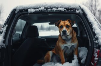 Gefahren für Hunde im Auto im Winter