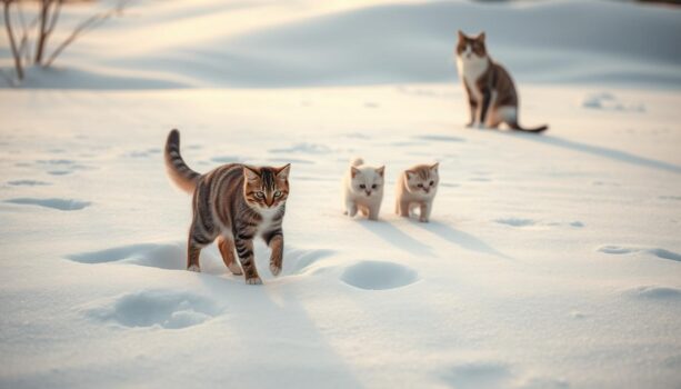 Gefahren für Katzen im Schnee