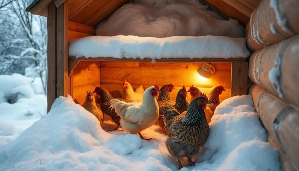 Hühnerstall im Winter isolieren