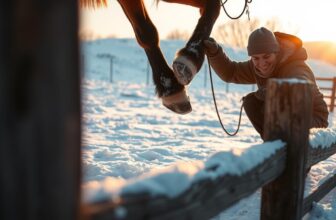 Hufpflege für Pferde im Winter