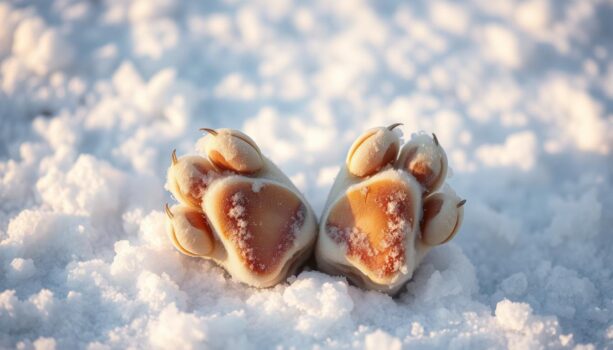 Hundepfoten vor Streusalz im Winter schützen