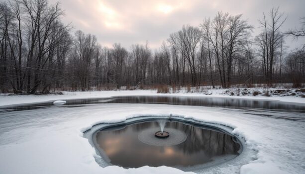 Teich im Winter eisfrei halten