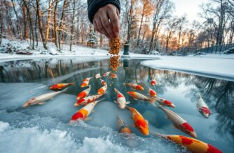 Teichfische im Winter richtig füttern