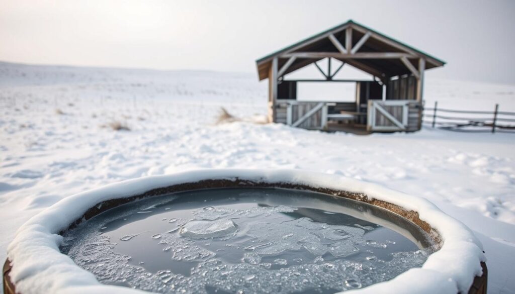 offenstall weide pferdetränke
