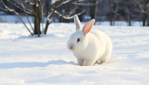 Kaninchen im Schnee Tipps und Gefahren