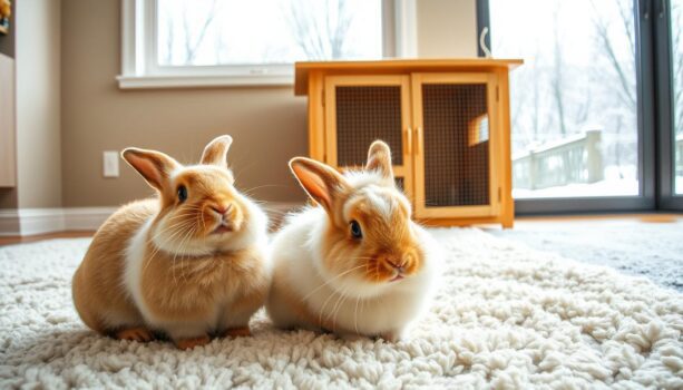 Kaninchen im Winter in der Wohnung halten