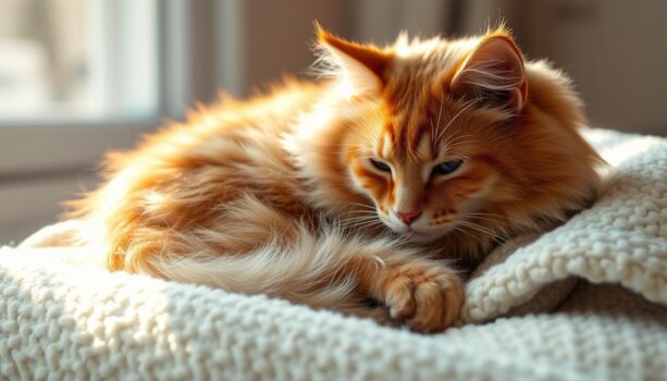 Katzenfell im Winter richtig pflegen