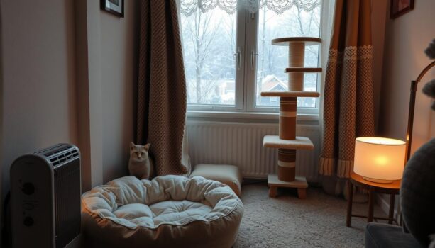 Rückzugsort für Katzen im Winter einrichten